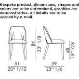 Chair upholstered with fabric Envira