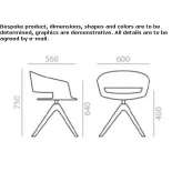 Polymer chair with open backrest on trestles Servia