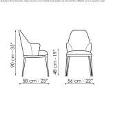 Fabric chair with armrests Alsodux