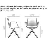 A trestle chair with armrests Isieres