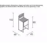 Chair with footrest Luynes