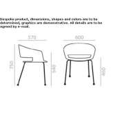 Technopolymer chair with open backrest Servia