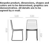 Upholstered chair with a sled base that can be stacked Navirai