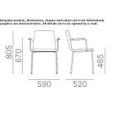 Chair with armrests Trige