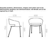 Oak chair with open backrest Servia