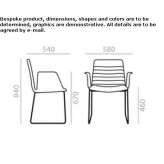 A chair based on a sled with armrests Isieres