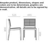 Solid wood stackable chair with integrated cushion Mioglia