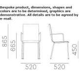 Plastic chair with armrests Tuzlukcu