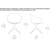 Polypropylene trestle chair with integrated cushion Lagnieu