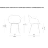 Polypropylene chair with armrests Lagnieu