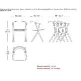 Folding wooden chair with armrests Sulina