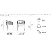 Powder-coated aluminum chair with armrests Tacony