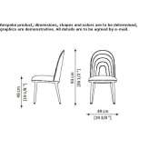 Nabuk chair with open backrest Mirabel