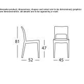 Polycarbonate chair Meltina