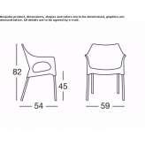 Krzesło z technopolimeru, z podłokietnikami, z możliwością sztaplowania Lucon