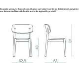 Drewniane krzesło ze zintegrowaną poduszką Wymiarki