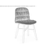 Krzesło tapicerowane tkaniną Chynov