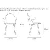 Wooden chair with armrests and integrated cushion Sunja