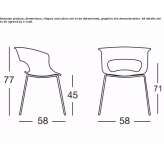 Stackable polycarbonate chair Ponthir