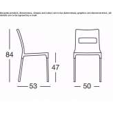 Technopolymer chair, stackable Canoas