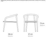 Chair with armrests Sorso