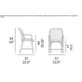 Rattan chair with armrests Drew