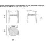 Wooden chair with armrests Brucken