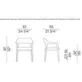 Ash chair with armrests Zaldivia