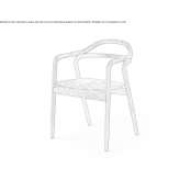 Solid wood chair with armrests Erdemli