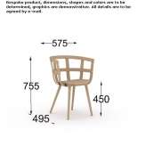 Wooden chair with armrests Louhans