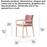 Chair upholstered in fabric with armrests Puscasi