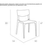 Stackable polypropylene chair with integrated cushion Buryn