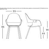 Wooden chair with armrests Biol