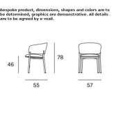 Chair upholstered in fabric with armrests Sikeston