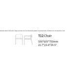 Fabric chair with armrests Tado