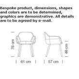 Krzesło materiałowe z podłokietnikami Heer