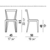 Beech chair with open backrest and integrated cushion Dionysos