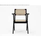 Solid wood chair with armrests Igesti