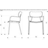 Multi-layer wooden chair with armrests Hysham