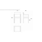 Wooden chair with stackable armrests Embsay