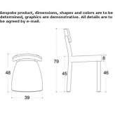 Carrara marble chair with open backrest Prajila