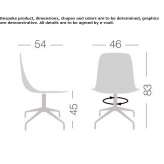 Krzesło obrotowe z technopolimeru z 4-ramienną podstawą Elvanli