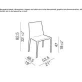 Stackable polycarbonate chair Abrud