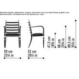 Beech chair with armrests Catalca