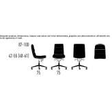 Height-adjustable swivel chair with 5-star base Villadoz