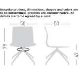 Swivel technopolymer trestle chair Gigant