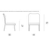 Stackable fabric chair Pivka