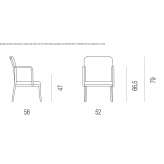 Fabric chair with stackable armrests Pivka