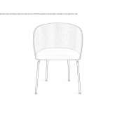 Ash chair with metal armrests and legs Boom