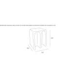Stool/ceramic sculpture Krobia
